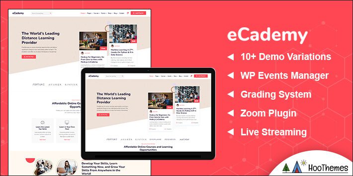 eCademy Online Course WordPress Theme